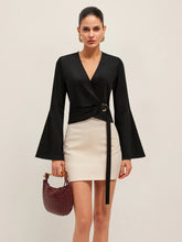 Bell Sleeves Wrap Top